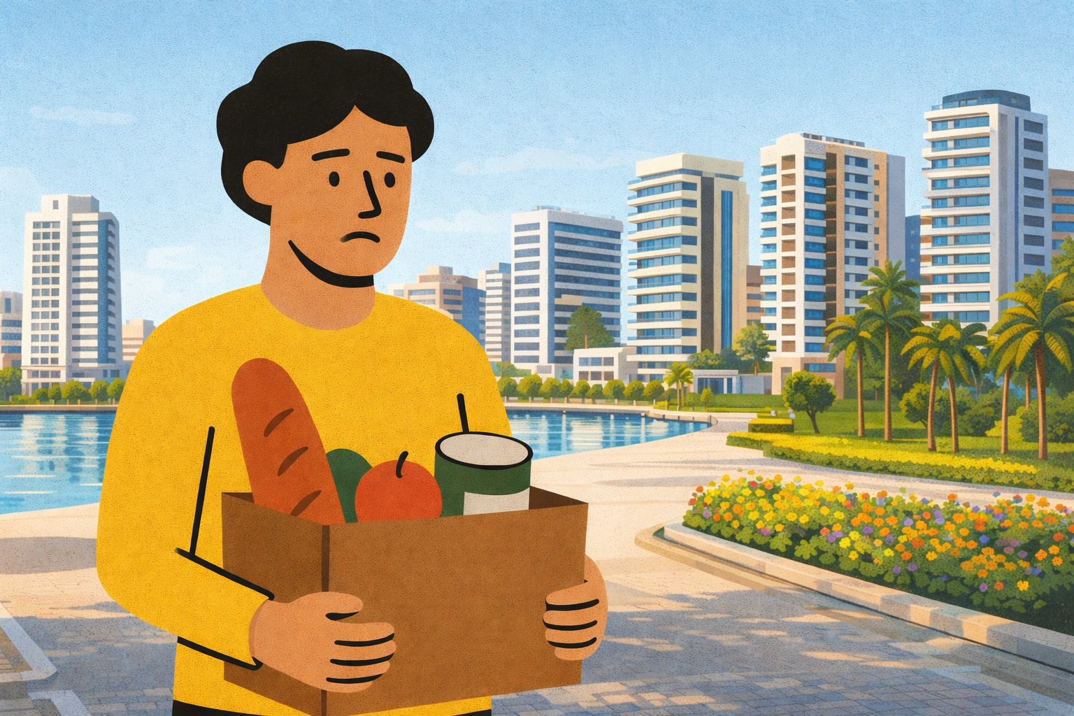 Olhar vazio e sem esperança.